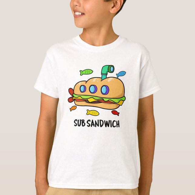 Camiseta Subsanduíche Funny Comida Pun (Frente)
