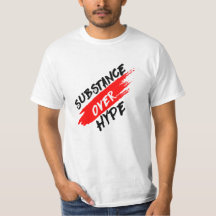 Substância sobre o t-shirt da campanha