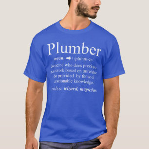 Camiseta Substantivo Divertido Definição de Encanador Prese