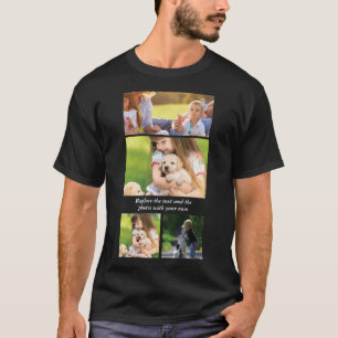 Camiseta Substitua texto e fotos por seu próprio