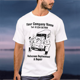 Camiseta Substituição de Pára-brisa e Reparo de Pára-brisa
