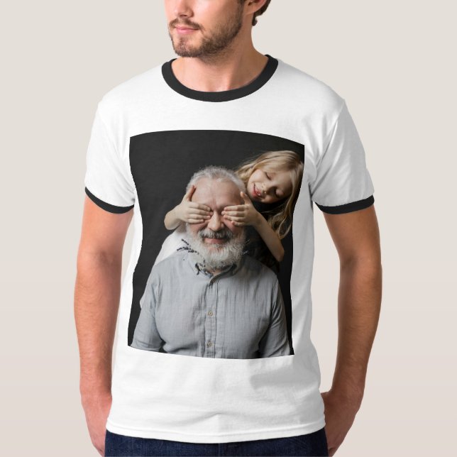 Camiseta Substituir por T-Shirt personalizado de Ringer Bas (Frente)