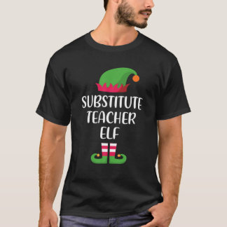 Camiseta Substitute Teacher Elf Christmas Family Matching G