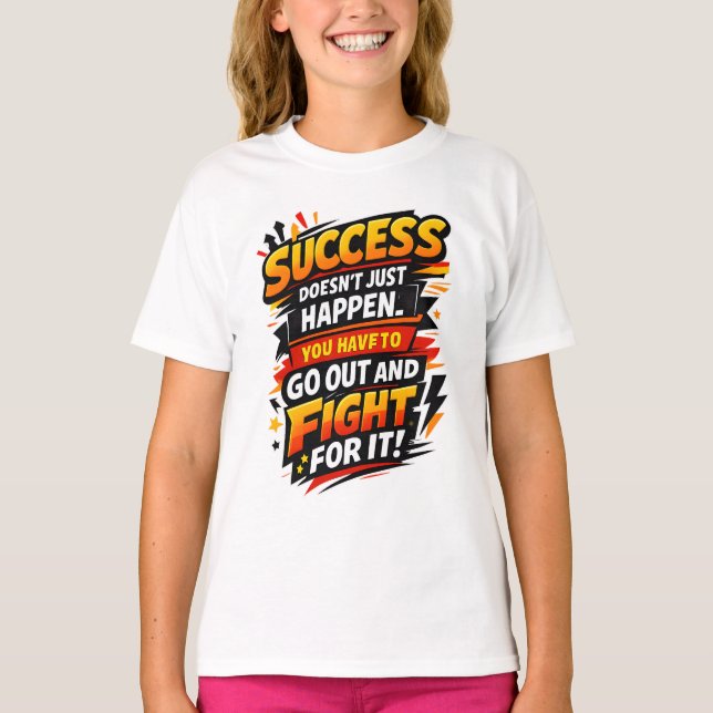 Camiseta Success Fighter Quote (Frente)