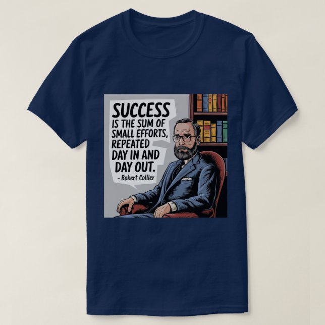 Camiseta Sucesso de produtividade Cotação T-Shirt (Frente do Design)