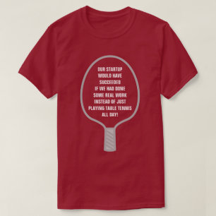 Camiseta Sucesso de Startup Vem de Trabalho Real, Não de Tê