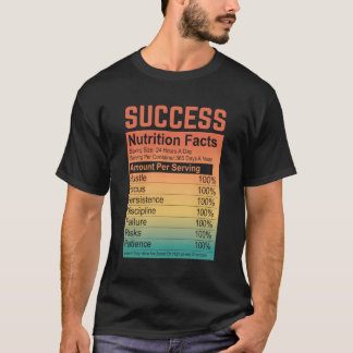 Camiseta Sucesso Nutricional Fatos Motivacionais E Inspirad