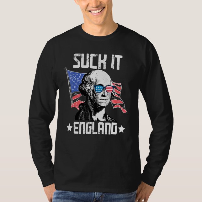 Camiseta Suck It England 4 de julho (Frente)