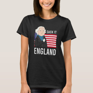 Camiseta Suck It England 4 de julho George Washington