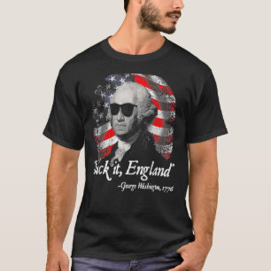 Camiseta Suck It England 4 de julho George Washington 1