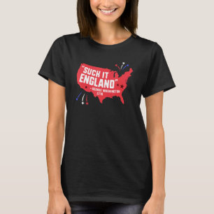 Camiseta Suck It England 4 De Julho George Washington 177