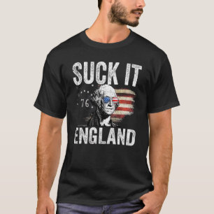 Camiseta Suck It England 4 De Julho George Washington 177