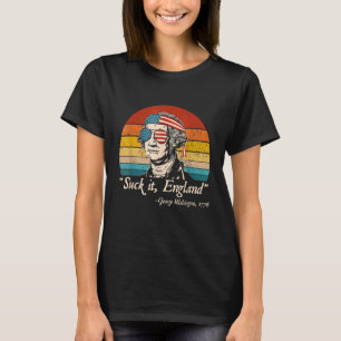 Camiseta Suck It England 4 de julho George Washington 177