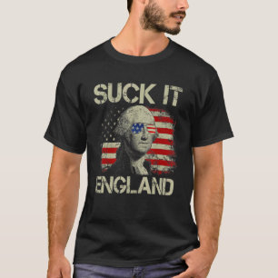 Camiseta Suck It England 4 De Julho George Washington 177