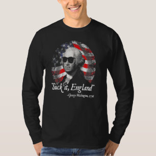 Camiseta Suck It England 4 De Julho George Washington 1776