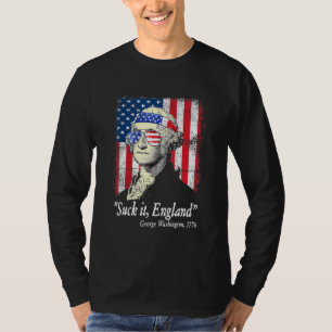 Camiseta Suck It England 4 De Julho George Washington 1776