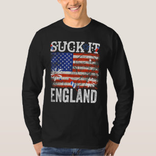 Camiseta Suck It England 4 de julho George Washington UF
