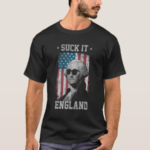 Camiseta Suck It England Funny 4 de julho George Washington