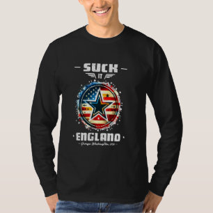 Camiseta Suck-It England Funny 4 de julho George Washington