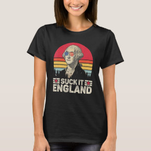 Camiseta Suck It England George Sloshington 4 De Julho