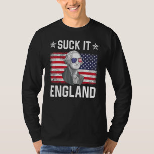 Camiseta Suck It England George Washington 1776 4 de julho