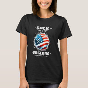 Camiseta Suck It England Shirt Engraçado 4 de julho George
