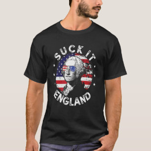 Camiseta Suck It England Usa Flag George Washington 4th Of