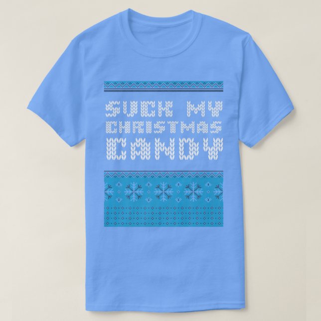 Camiseta Suck My Christmas Candy Couples Adult Humor Lovers (Frente do Design)