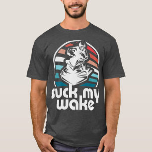 Camiseta Suck My Wake Jet Ski Retro 70s Funny Jet Skiing