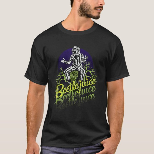 Camiseta Suco de Beetlesuco Três Vezes Texto Retrato T-Shir (Frente)