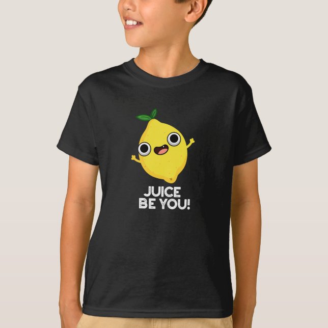 Camiseta Suco Seja Seu Engraçado Lemon Positivo Pun Dark BG (Frente)