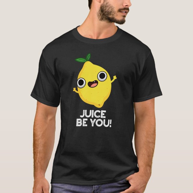 Camiseta Suco Seja Seu Engraçado Lemon Positivo Pun Dark BG (Frente)