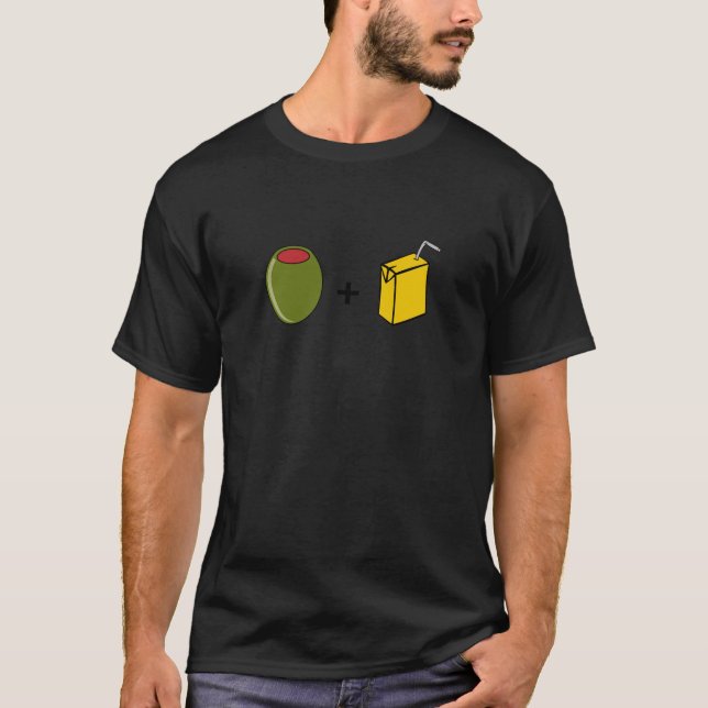 Camiseta Suco verde-oliva eu te amo (Frente)