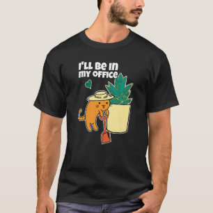 Camiseta Suculenta E Gato Vaso Jardim Estarei No Meu