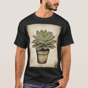 Camiseta Suculenta Mãe de Planta Antiga - G Botânico Retrô