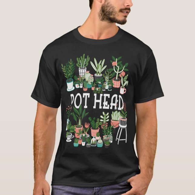 Camiseta Suculente Da Cabeça De Pote De Planta E De Jardine (Frente)