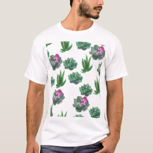 Camiseta Suculentes de Aquarela Design