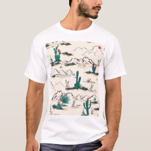 Camiseta Suculentes De Cactus: Vintage Desert Floral.