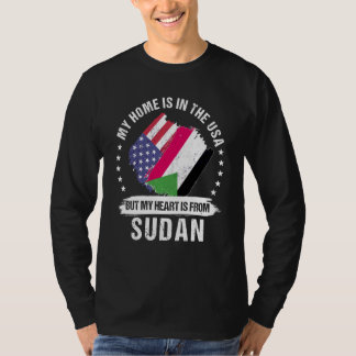 Camiseta Sudanese American Patriot Grown Proud My Heart is 