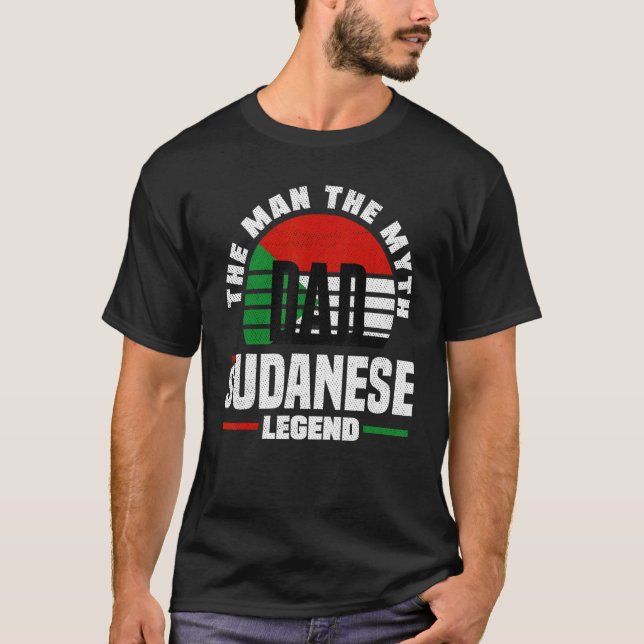 Camiseta Sudanese Sudan Sudanese Flag Fathers Day (Frente)
