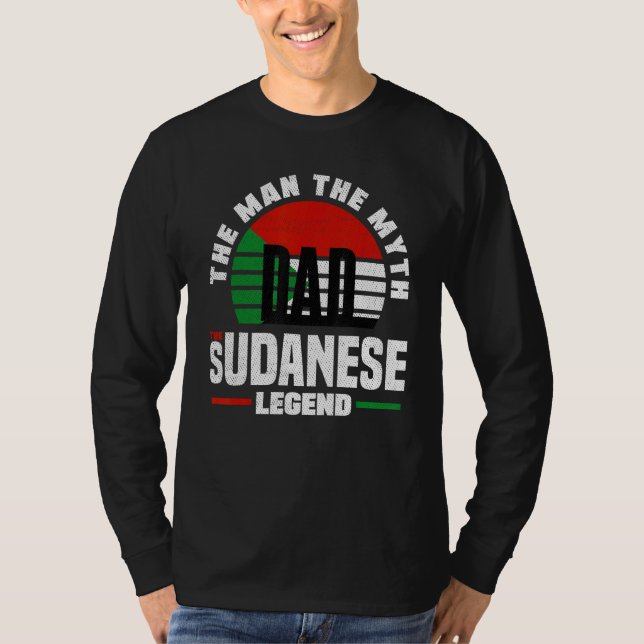 Camiseta Sudanese Sudan Sudanese Flag Fathers Day (Frente)