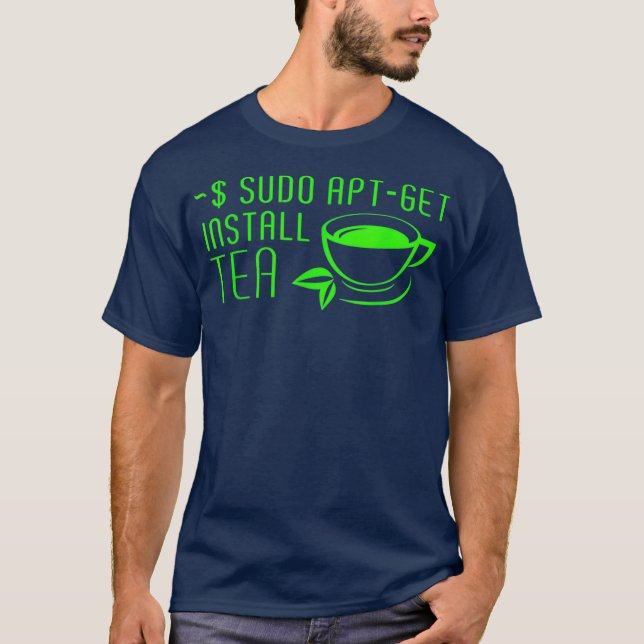 Camiseta Sudo AptGet Instalar Tea Linu (Frente)