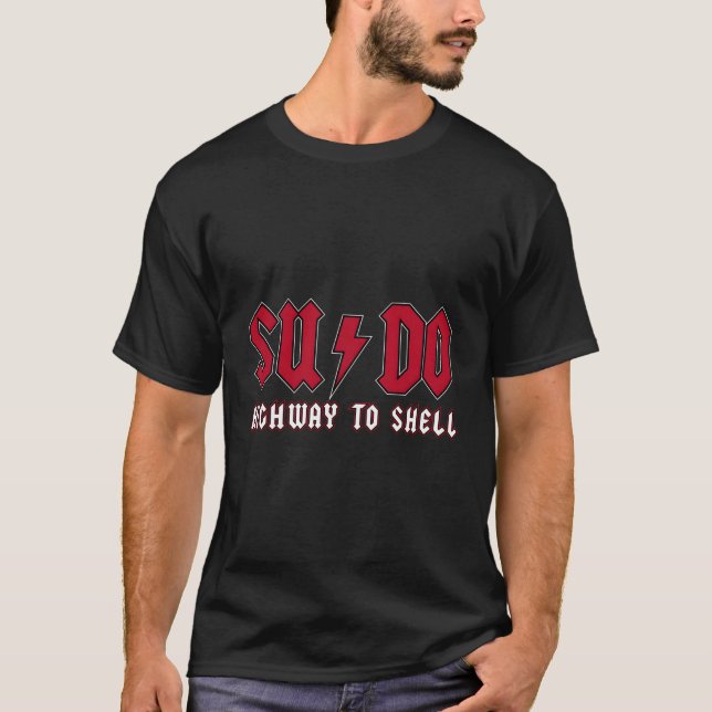 Camiseta Sudo Highway Para Shell Ubuntu Linux Superuser Com (Frente)