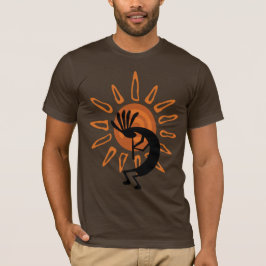 Camiseta Sudoeste de Kokopelli Desert Sun Brown Mens Tshirt