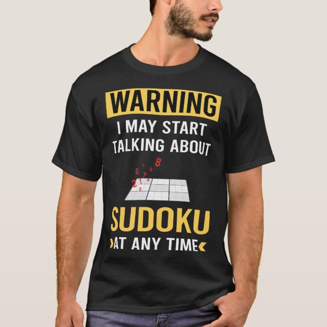 Camiseta Sudoku de Alerta Divertido (Frente)