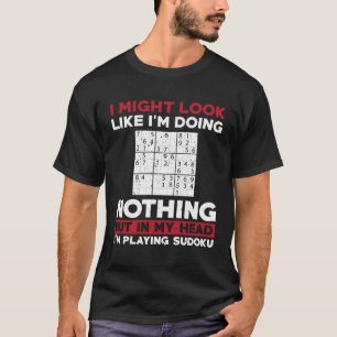 Camiseta Sudoku Dizendo Para Jogos De Quebra-cabeça