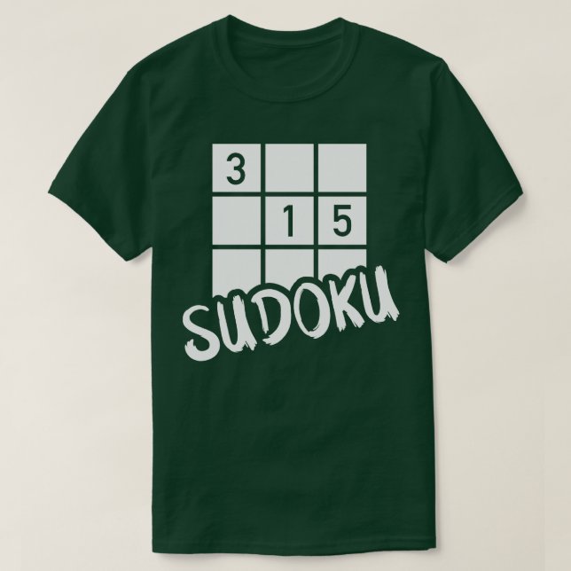 Camiseta Sudoku quebra-cabeça 2 (Frente do Design)