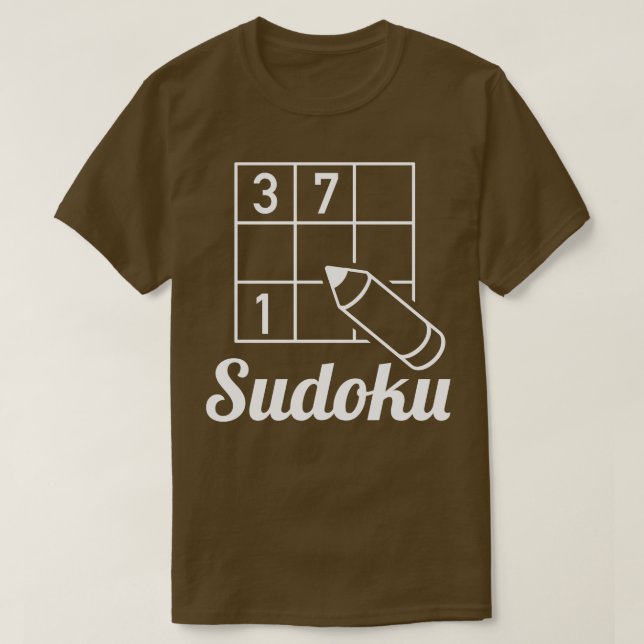 Camiseta Sudoku quebra-cabeça 4 (Frente do Design)