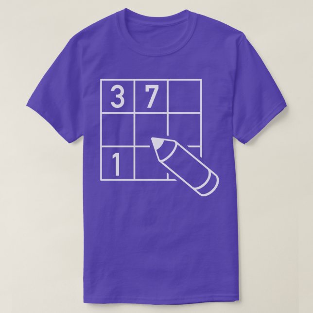 Camiseta Sudoku quebra-cabeça 5 (Frente do Design)