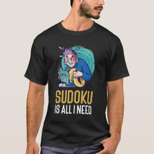 Camiseta Sudoku Quebra-cabeça Sudoku Sudoku Resolução Sodok